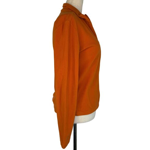 Bogner Womens Orange Fall Quarter Zip Pullover Fleece Sweatshirt Skiwear Med - Picture 3 of 12